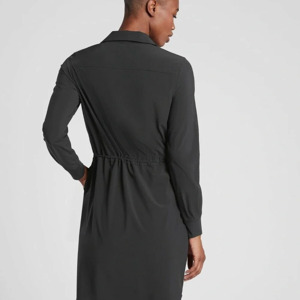 NWT Athleta Zuma Long Sleeve Shirt Dress - Picture 2 of 10